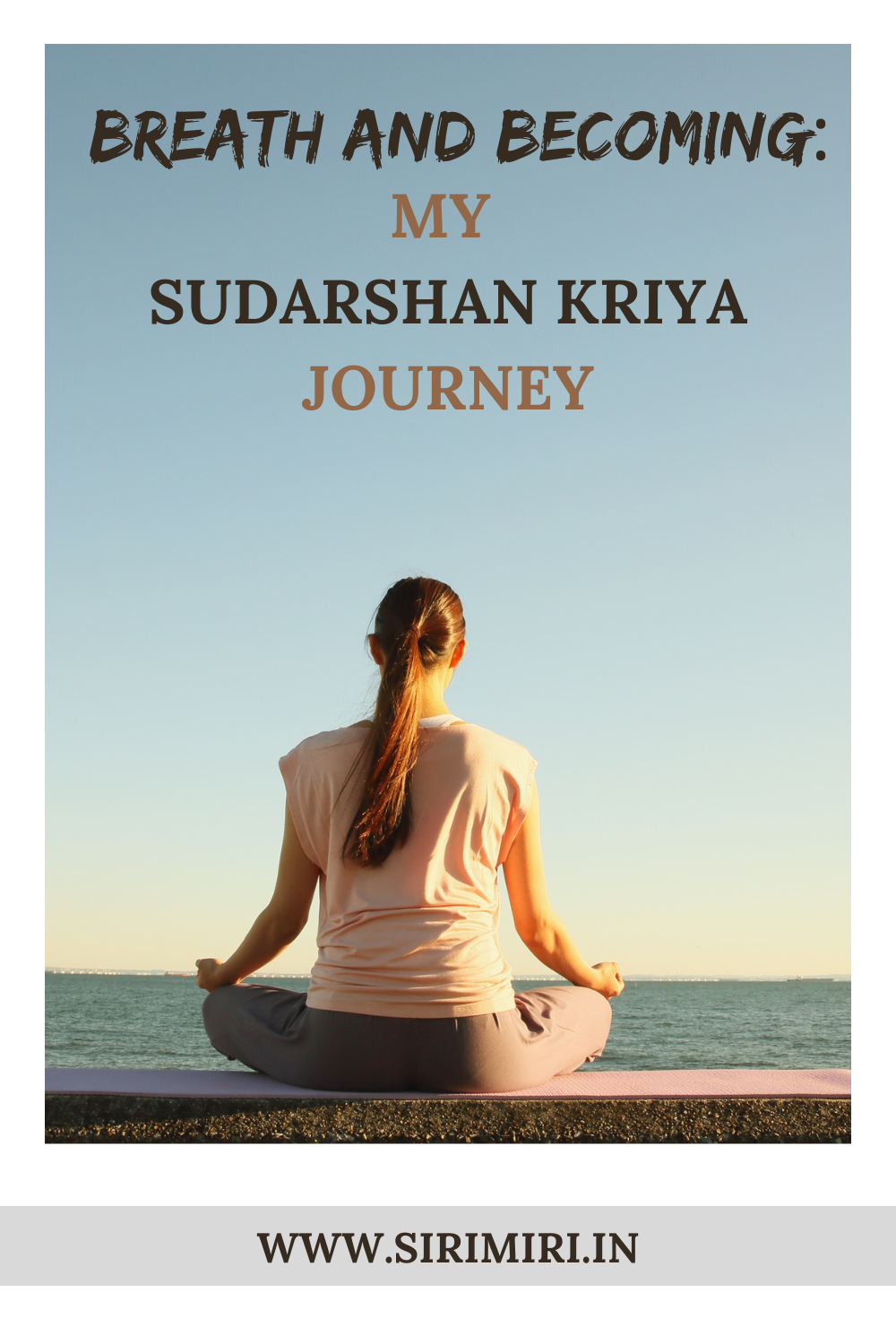 A meditative woman sits in quiet reflection, breathwork. Sudarshan Kriya